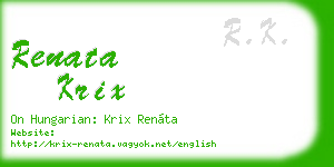 renata krix business card