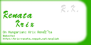 renata krix business card